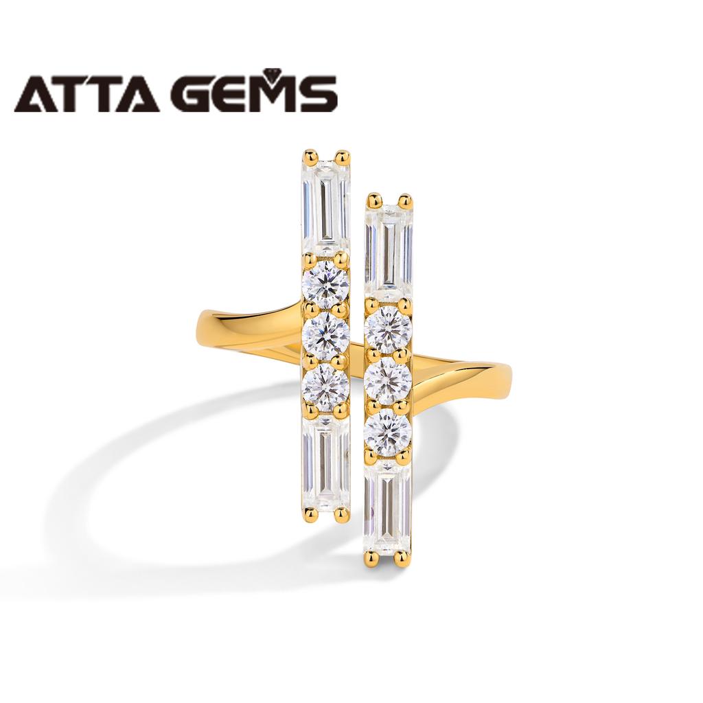 ATTA Classic Jewellery Silver 925 Rings With Special Design Pearl Wedding & Party Ring for Women 18K Gold Plated Silver Jewelry