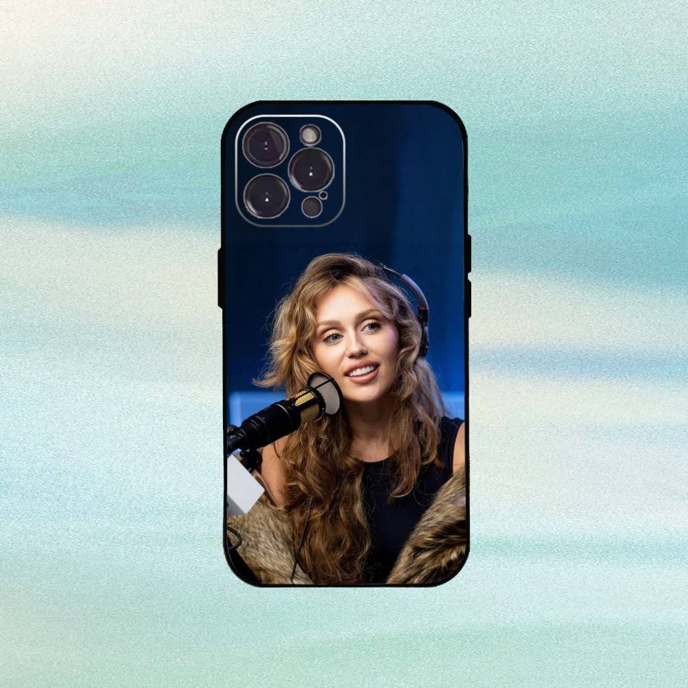 Чехол для телефона Miley Singer Cyrus Flowers для iPhone 17, 16, 15, 14, 13, 12, Plus, Pro Max, 5G Другие Мягкий Черный Чехол