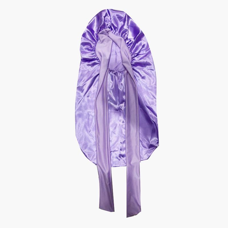 Длинный шелковый атласный платок-боннет для женщин - Защита волос с завязкой-бантом