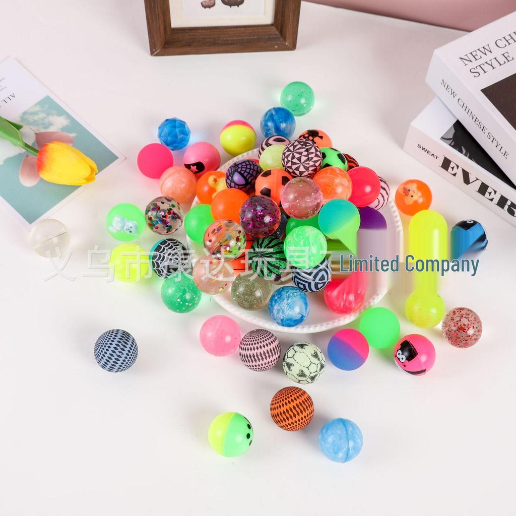 No. 32 Assorted Rubber Bouncy Balls - 100-Piece Toy Set