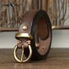 Ретро Корейский Стиль Мода Подходящий ко всему Женский Ремень Дамская Медная Пряжка Натуральная Кожа Коровья Кожа Джинсовый Ремень Женский