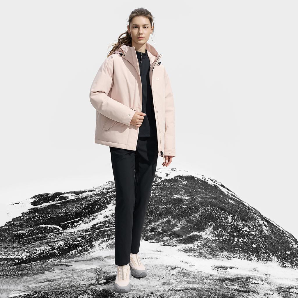 Fila Fitness Minimalist Fashion Versatile Casual Loose Hooded Down Jacket Women Outerwear A51W541902FPK