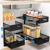 Under Sink Organizers and Storage, Adjustable 2 Tier Metal Pull Out Cabinet Organizer for Bathroom, Kitchen, Pantry