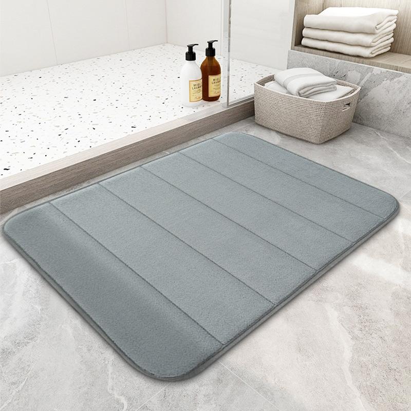 Home Bathroom Memory Foam Floor Mat Bathroom Anti-slip Absorbent Mat Toilet Door Entrance Bathroom Foot Mat