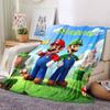 Custom Name Mario Yoshi Adventure flannel Blanket for Super Soft Cute Comfort Blanket for Travel Bedding Couch Sofa Blanket