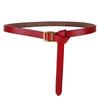 Classic Leather Waist Belt For Women With D Buck Closure For Dress Accessory