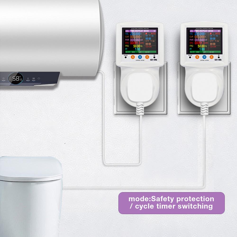 Цифровой ваттметр WIFI Умная розетка 265 В переменного тока Измеритель мощности Киловатт Ватт Измеритель энергии Вилка