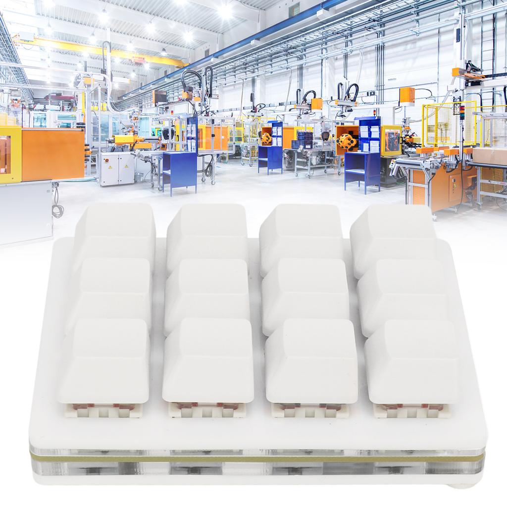 12-клавишная механическая игровая клавиатура с USB-подсветкой, светодиодной подсветкой, возможностью горячей замены, красным переключателем из ABS 