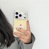 Желтый заварной крем в горошек Ударопрочный чехол для iPhone 17 Pro с милой цепочкой с щенком
