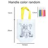 1PC DIY Graffiti Non-woven Bag with Coloring Marker Carnival Animal Art Party Goodie Bag for Kids Eco Reusable Mini Shopping bag