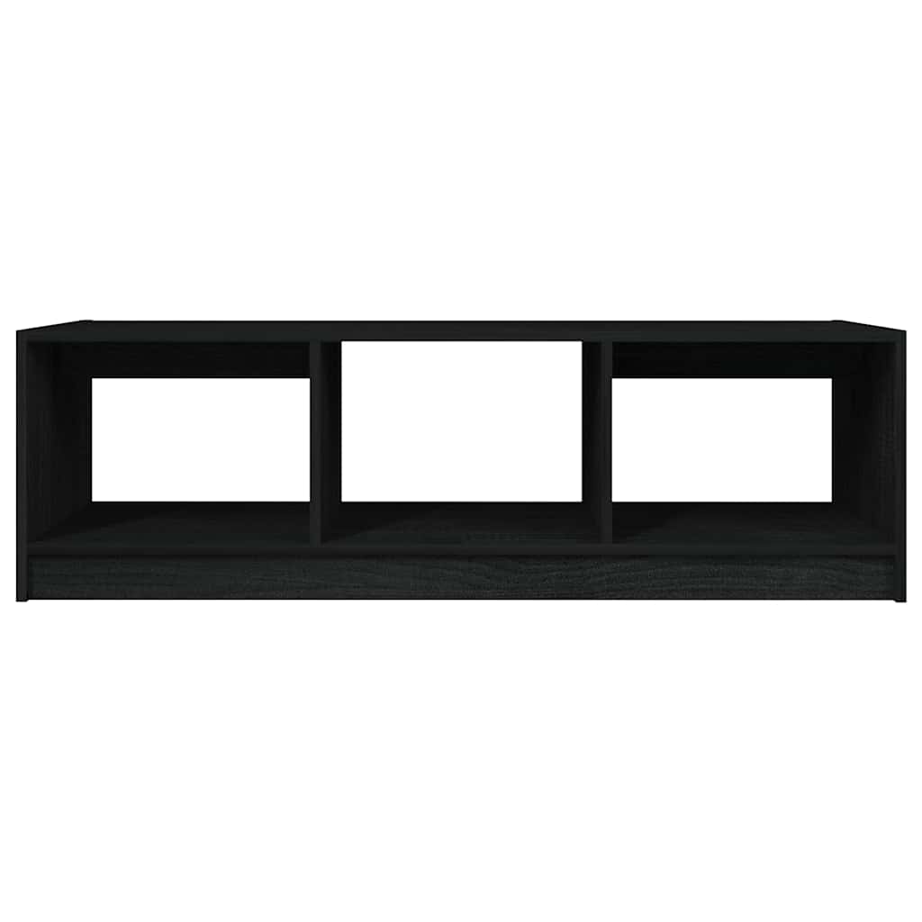 Coffee Table Black 110x50x34 cm Solid Pine Wood