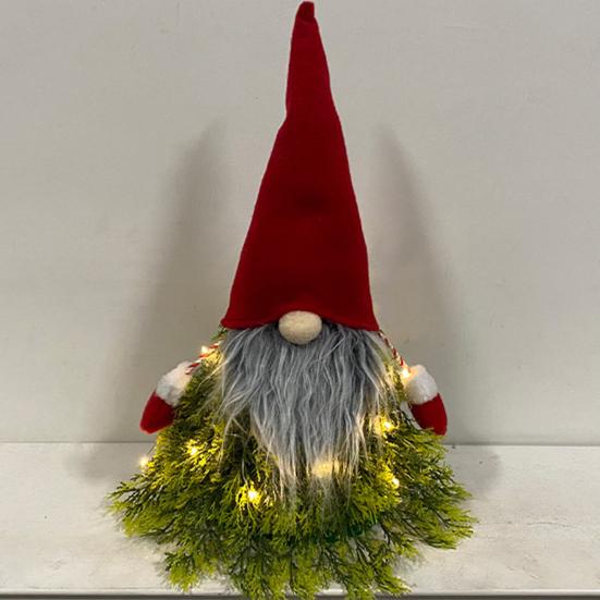 Рождественский гном, ветка дерева, светящийся орнамент, реалистичная искусственная кукла, милая карликовая кукла, светящееся украшение, сцена для рождественской вечеринки