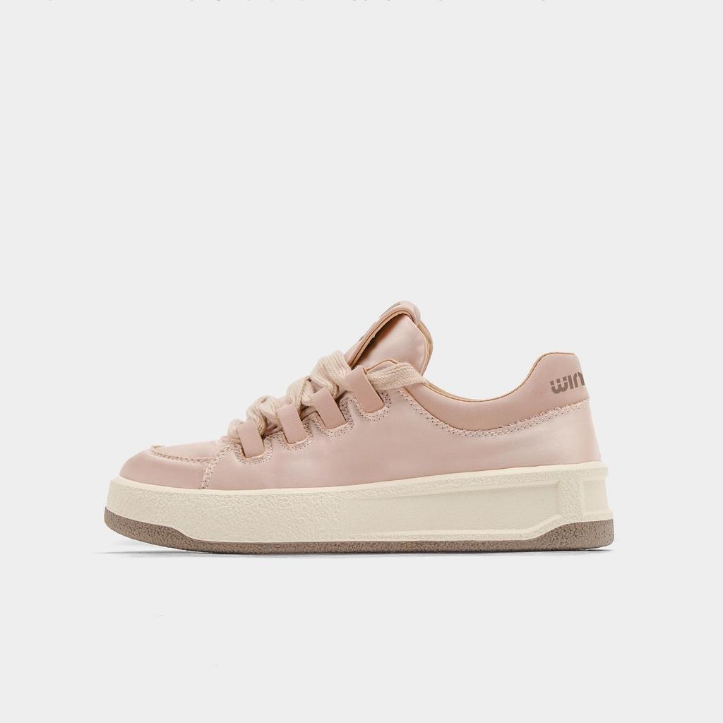 Power Girl~ Satin Little White Shoes Women's Spring 2024 New Platform-soled Casual Sports Versatile Breadboard Shoes