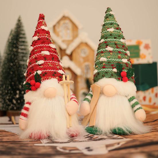 Рождественский плюшевый гном с подсветкой 11 дюймов Светодиодная фигурка набивного гнома Маленький светящийся шведский томте эльф для праздничного домашнего настольного декора