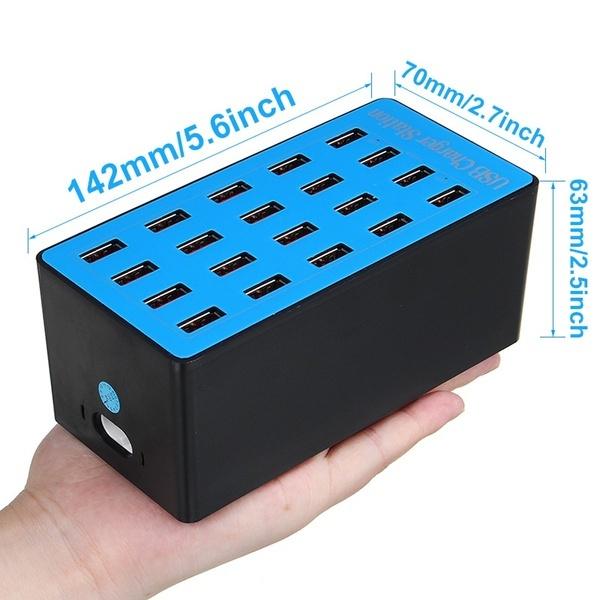 50 Вт / 90 Вт / 100 Вт 10/20 портов USB-зарядная станция, многопортовый USB-адаптер для настенного зарядного устройства Быстрое зарядное устройство для домашнего офиса, гостиницы, школы