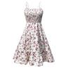 Sling Dress Fashion Style Sweet Small off-Neck Silm Printing a Words Lotus Leaf Skirt Female Dress