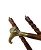 Victorian Lion Wooden Walking Stick Cane, Three Fold Cane, Gentlemen Gift, Best Walking Stick