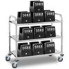 Royal Catering Rcsw 3A 3-Shelf Catering Service Cart, Stainless Steel, Up To