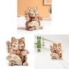 Деревянная 3D-пазл-модель Счастливой Кошки Для Новогоднего Декора И Подарка Для Детей И Взрослых