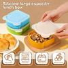 Airtight Portable Lunch Box Toast Shaped Prep Keeper BPA Free Food Container  For Travel