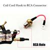 Красный шнур катушки татуировки крючок к гнезду RCA разъем для катушки татуировки машины