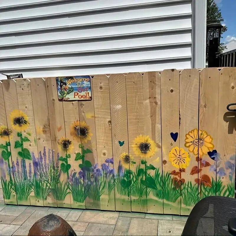 American Countryside Style, Children's Creative Drawing Board, 5 Pieces/set, Sunflower Theme, Flower Painting Template, Washed DIY Graffiti Board