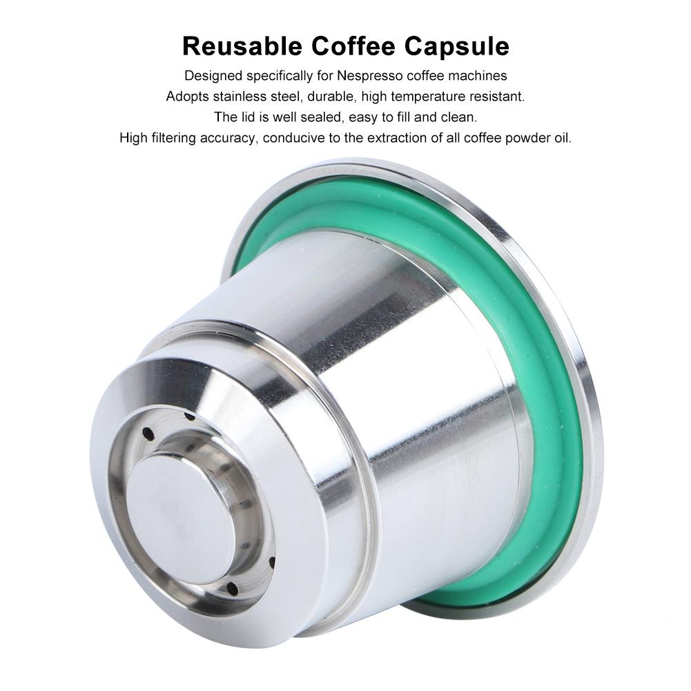 Stainless Steel Reusable Coffee Capsule Cup Kit Fit for Nespresso Coffee Machine