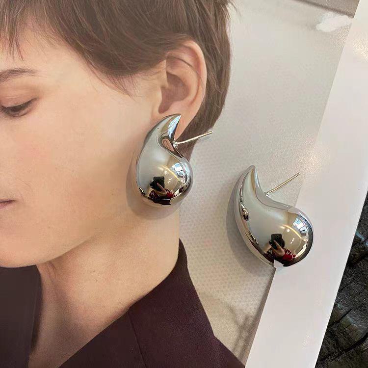 Серьги-капли из металла в холодном стиле для женщин, европейский и американский нишевый ретро-дизайн