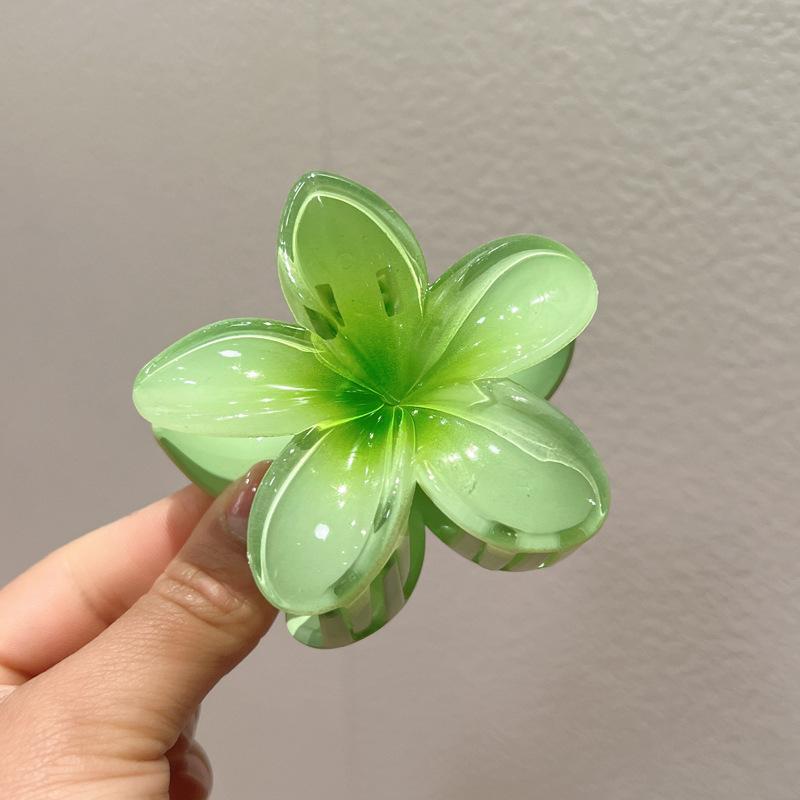Hawaiian Gradient Hair Clips Women Flower Hair Claws Shark Hairpins Vacation Beach Hairpins Hair Accessories