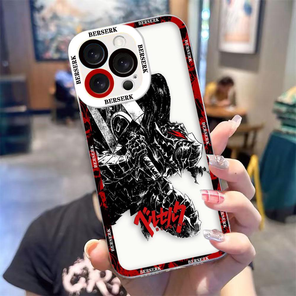 Аниме B-Берсерк G-Гатс Чехол Прозрачный Чехол для Телефона Для iPhone Apple 17 AIR 16E 16 15 14 12 13 11 Pro Max Plus XR TPU DIY Чехол-Оболочка