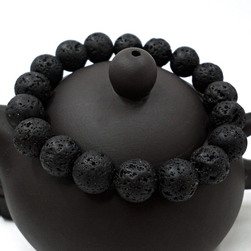 S460 hot-selling jewelry, volcanic stone bracelet, lava bracelet, metal dumbbell accessories, Yiwu small commodities