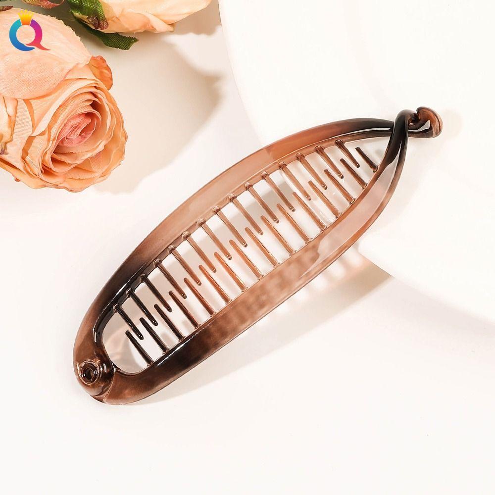 Матовая заколка для волос в форме рыбы, простая заколка-зажим, модная заколка для волос в форме банана для женщин