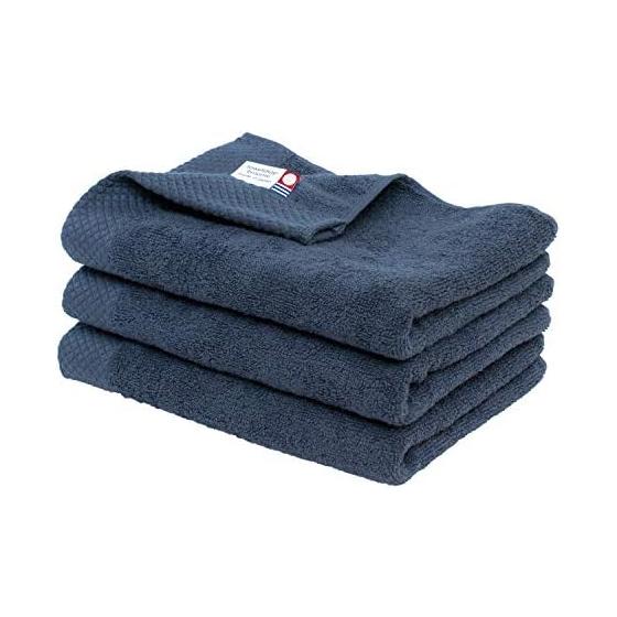 Bloom Imabari Towel Сертифицированный набор из 3 лицевых полотенец Ciel Hotel Specifications Впитывающий Быстросохнущий Для сушки в помещении 100% Хлопок Сделано в Японии (военно-морской флот)