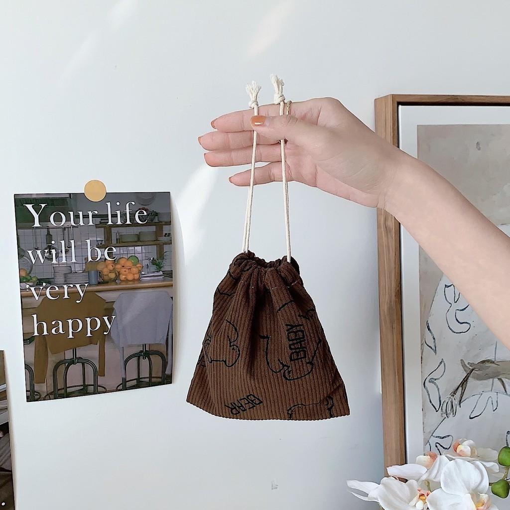 Милый и свежий бархатный мешок-органайзер для малыша, косметичка, маленькая сумка-тоут