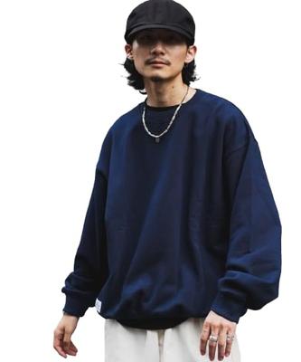 Schott WEB LIMITED BLANK CREW SWEAT, Мужской 2XL (120), Темно-синий, 782-4932003