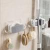 Plastic Brush Broom Hanger Waterproof Broomstick Hanger Multi-functional Mop Broom Holder  Garden