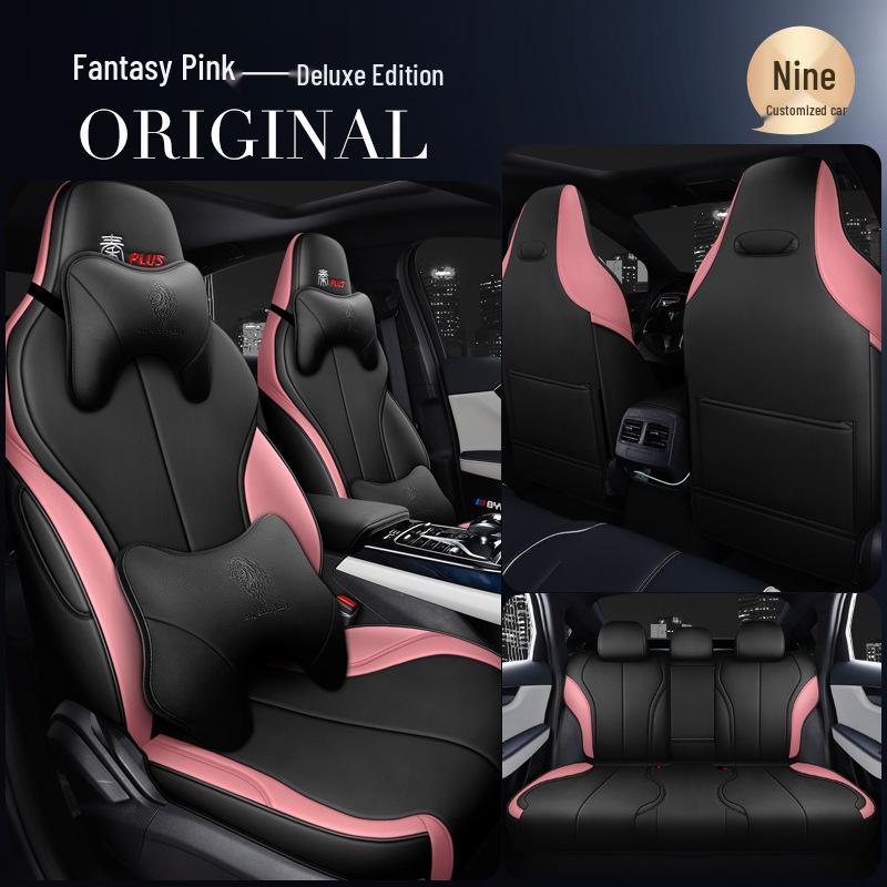 BYD Qin PLUS All-Season Leather Car Seat Cushion for 5-Seater Sedan