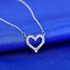 Ожерелье Love Heart с бриллиантовой микро-инкрустацией, подвеской в виде креста для девочки, универсальное