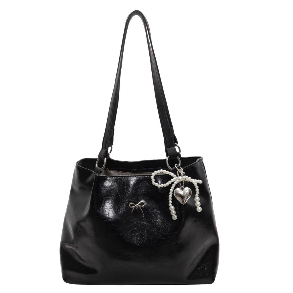 Сумка-тоут женская 2024 года, новая большая вместительная сумка для поездок на работу, летняя повседневная универсальная сумка через плечо с простой текстурой