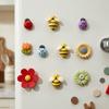 10pcs Tulip Flower Fridge Magnets Oval Shape Insect Refrigerator Sticker  Home Decor