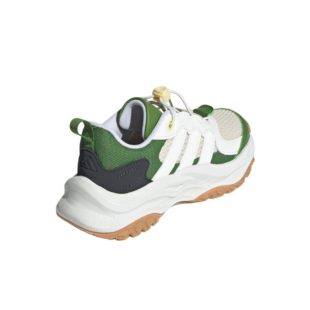 Adidas Maxxwavy Ткань из синтетической кожи Удобные Универсальные Нескользящие Износостойкие Низкие Повседневные Туфли Детские Повседневные Туфли Бело-зеленые JR5875