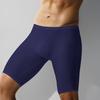 Men Boxer Underwear Elastic Mid-Waist Design Breathable Summer Ice Silk Shorts Panties Solid