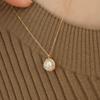 LUNNE 14k Freshwater Pearl Bezel Necklace (14k Gold) #LFN11