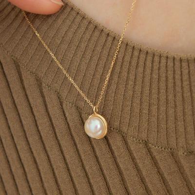 LUNNE 14-каратное колье с жемчугом из пресной воды в глухом закреплении (14-каратное золото) #LFN11