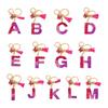 Glitter A-Z Shiny Sequin Letter Pendant Keychain Tassel Star Ball Charms Keyrings Women Bag Ornaments Car Trinket Accessories