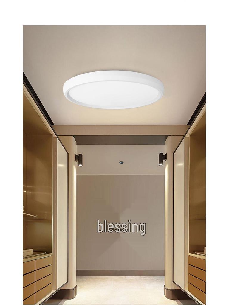 Ультратонкий водонепроницаемый светодиодный потолочный светильник для ванной комнаты, балкона, спальни и коридора.