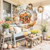 10-Inch Metal Wind Spinner – Thanksgiving-Themed Outdoor Decor with Vibrant Pumpkins, Turkey & Fall Foliage, 360° Rotating Hook for Yard
