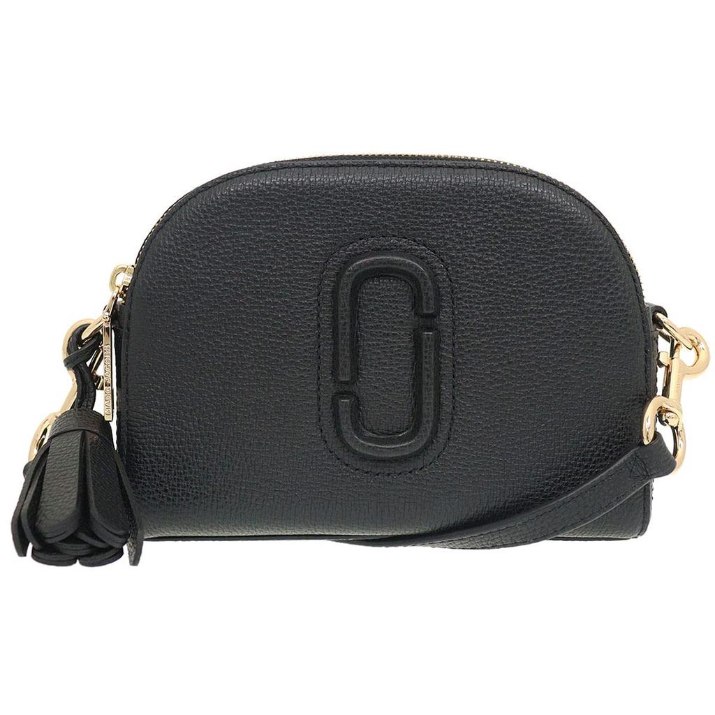 Bag M0015468 Black Shutter Leather Double J Logo Crossbody [Marc Jacobs] (Shoulder Bag) Women's [Brand] [Item]