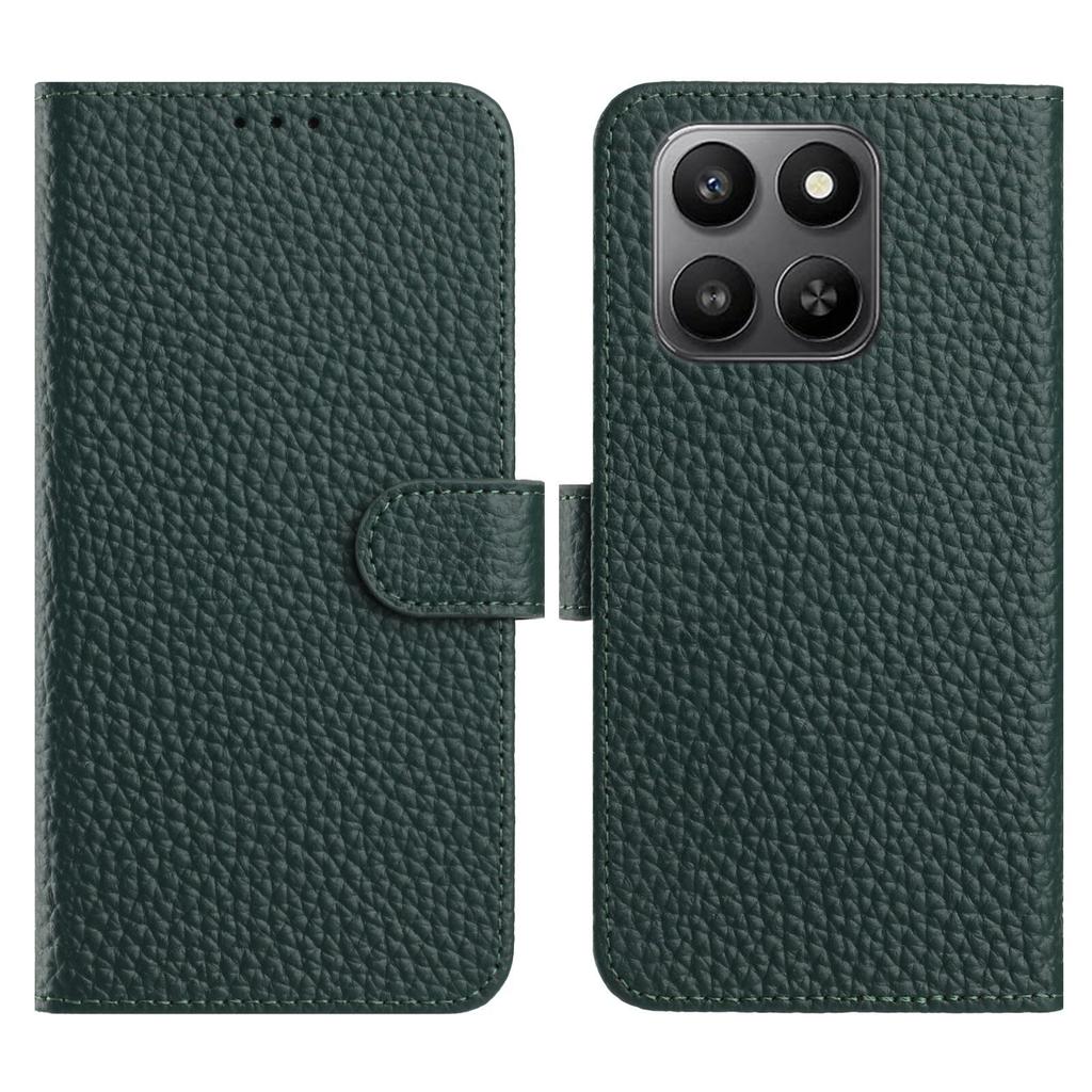 Для Honor 400 Смарт-чехол Кошелек Подставка Текстура Личи Натуральная Коровья Кожа Флип-чехол для Телефона