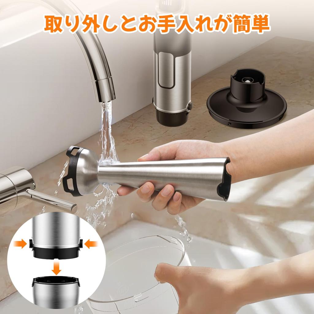 Ручной блендер BESROY, блендер с регулируемой скоростью вращения, детское питание, 20000 об/мин, совместимый со льдом, ручной миксер 7 в 1, электрический венчик, соковыжималка, миксер, кухонный комбайн, простой в использовании